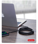 Baseus usb tipo c para cabo usb c para iphone 17 16 100w/5a pd cabo de carregame
