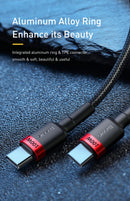 Baseus usb tipo c para cabo usb c para iphone 17 16 100w/5a pd cabo de carregame
