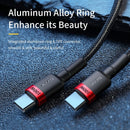 Baseus usb tipo c para cabo usb c para iphone 17 16 100w/5a pd cabo de carregame