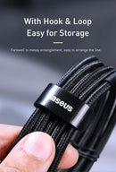 Baseus usb tipo c para cabo usb c para iphone 17 16 100w/5a pd cabo de carregame