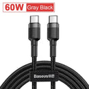 Baseus usb tipo c para cabo usb c para iphone 17 16 100w/5a pd cabo de carregame