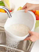 1/3 peças-coador tigela de arroz cesta de tigela tigela de frutas cesta de drena