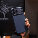 Capa Magnética Luxuosa de Tecido para Magsafe para iPhone 18 17 16 15 Plus 14 13