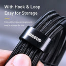 Baseus usb tipo c para cabo usb c para iphone 17 16 100w/5a pd cabo de carregame